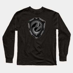 VIKING SHIELD 15 (Ravens with EIHWAZ - Yew Tree – Strength, Reliability, Trustworthiness) Long Sleeve T-Shirt